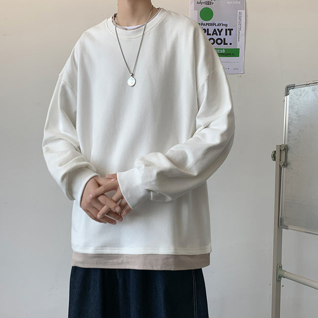 Men's Loose Round Neck Pullover T-shirt