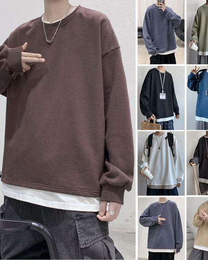 Men's Loose Round Neck Pullover T-shirt