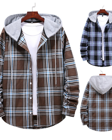 New Classic Plaid Shirt Versatile Hoodie