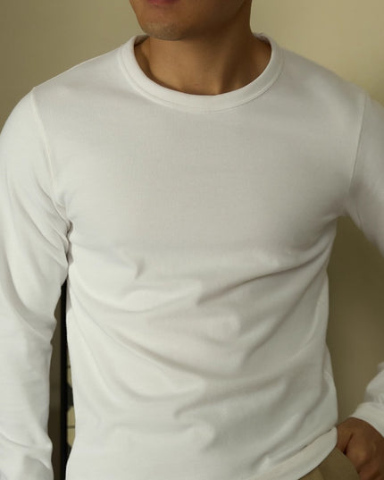 Pure Cotton Basic Style Carbon Brushed All-match Bottoming Shirt