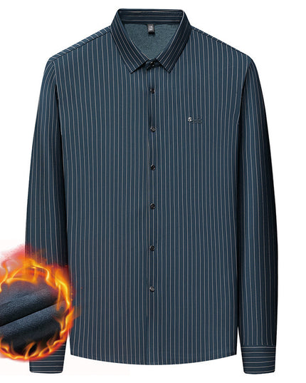 High-grade Striped Long-sleeved Shirt Men's Spring And Autumn Business Casual