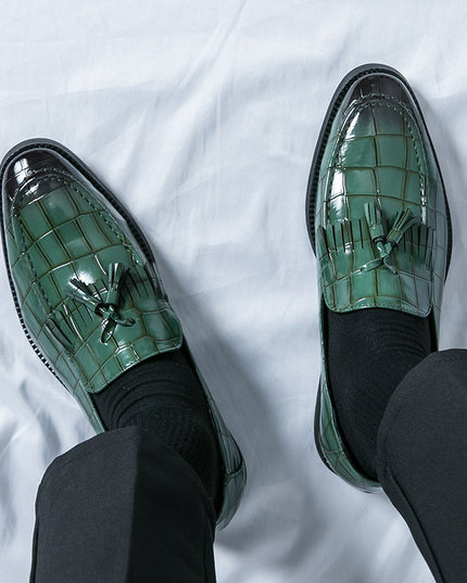 Casual Slip-on Pointed British Style Small Leather Shoes