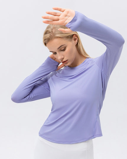 Women's Ice Silk Sun Protection Sports Long Sleeve Running Fitness