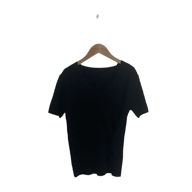 Summer Elegant V-neck Split Waist Fitted Short-sleeved Sweater