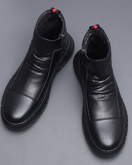 High-top Leather Shoes Casual Leather Bo