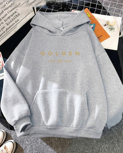 Golden Pattern Printed Sweater Spring And Autumn Leisure