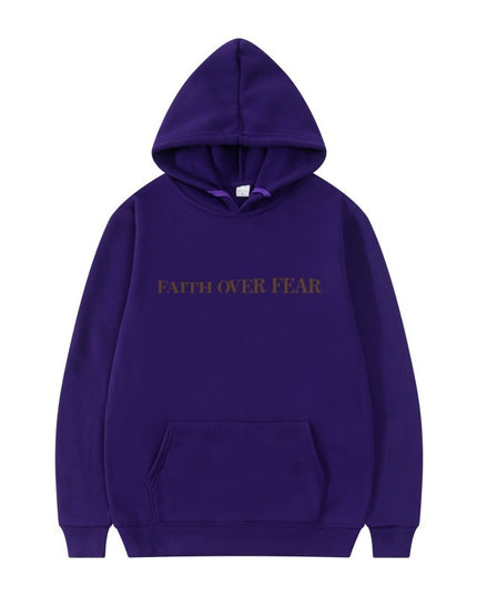 New Hoodie Faith Fear Men's And Women's Printed Sweatshirt