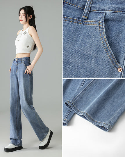Fashionable Narrow Wide-leg Jeans For Women
