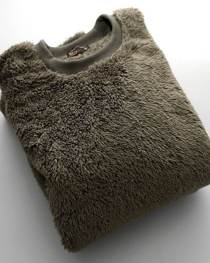 Autumn And Winter Plus Size Men's Round Neck Pullover Keep Warm Sweater