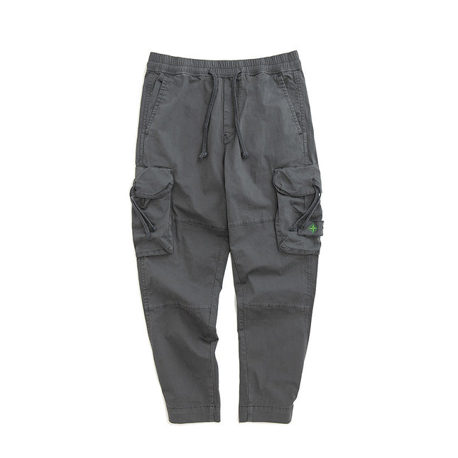 Workwear men's multi-pocket pants elastic waist
