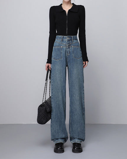 Fashionable Narrow Wide-leg Jeans For Women