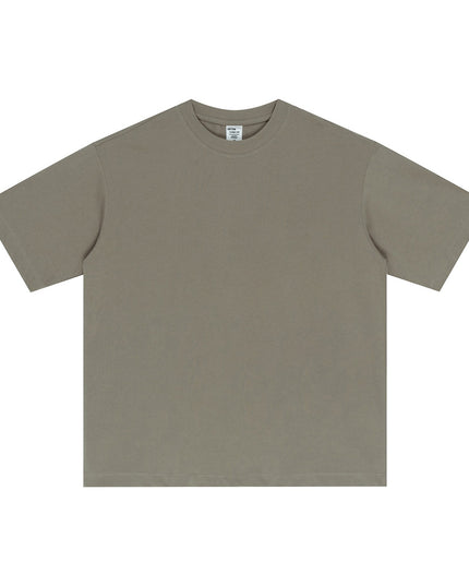 Street Long-staple Cotton Solid Color Short Sleeve
