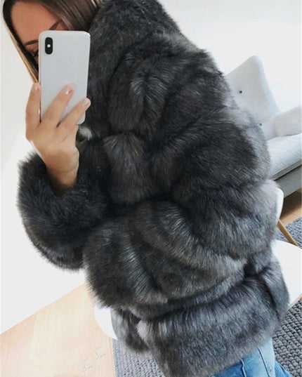 Faux fur jacket