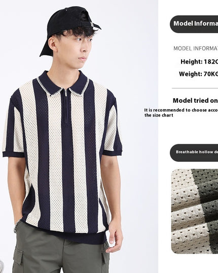 Ice Silk Sweater Short Sleeve Summer Men's