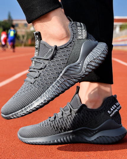 Summer Flying Woven Couple Sports Running Shoes