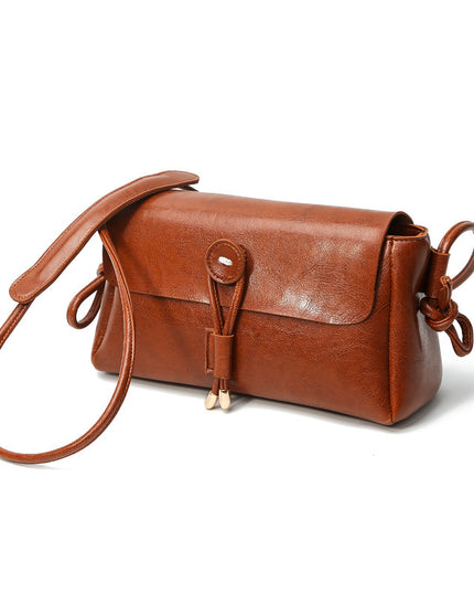 Oil Wax Leather Messenger Women's Fashion Shoulder Bag