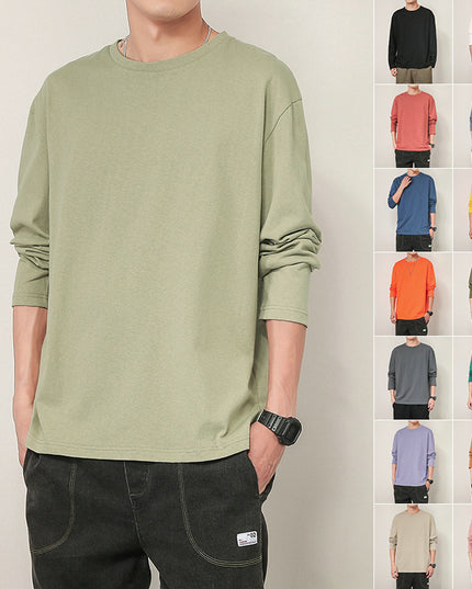 Long Sleeve T-shirt Bottoming Shirt Youth Casual American Round Neck Top
