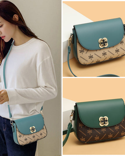 Women's Printed Contrast Color Small Bag