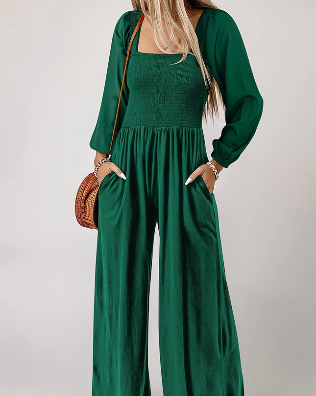 Women's Fashion Wide Leg Trousers Simple Commute Style