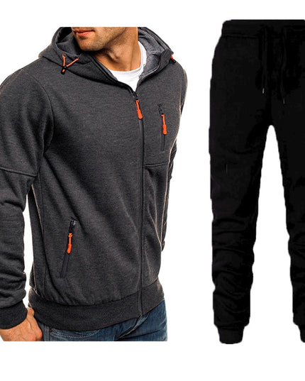 Men's Sport Suit Zipper Cardigan Two-piece Set