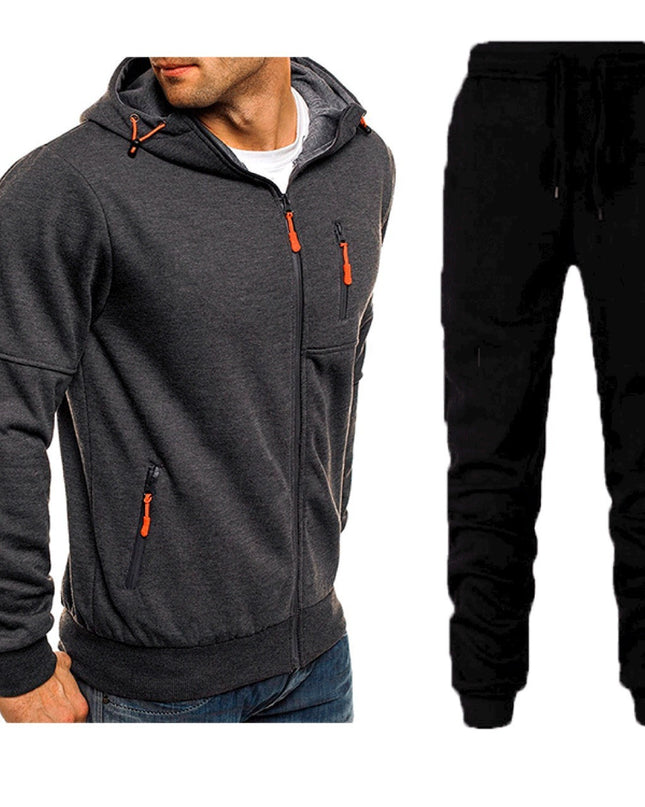 Men's Sport Suit Zipper Cardigan Two-piece Set
