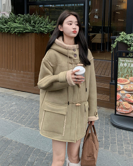 Women's Vintage Suede Lambswool Coat