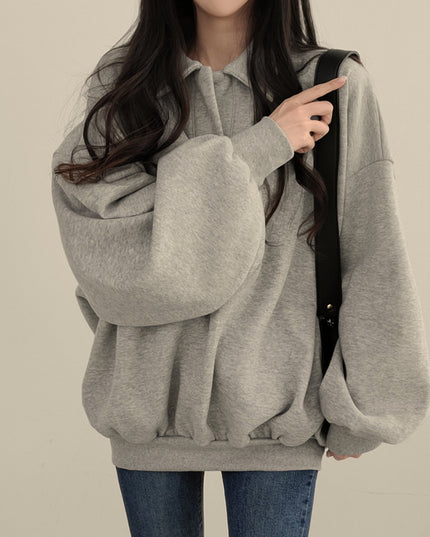 Idle Style Casual Loose Retro Sweater Coat For Women