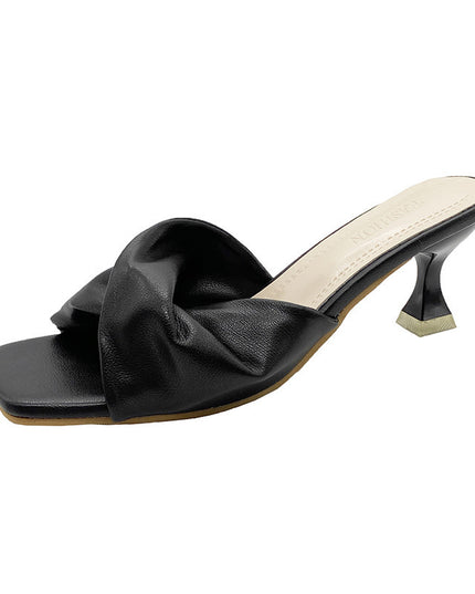 Simple High Heel Shoes Outdoor Semi-slippers