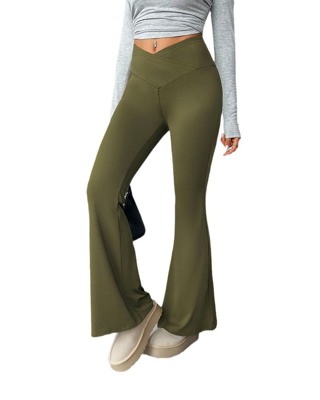 Casual Slim-fitting Belly Contracting Peach Hip Micro-pull Yoga Trousers Women's Clothing