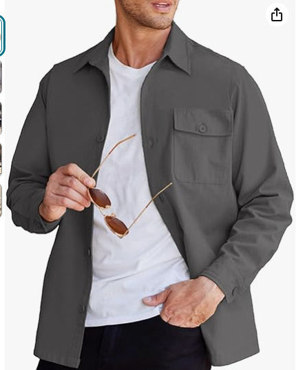 Fashion Long Sleeve Shirt Men's Heavy Weight