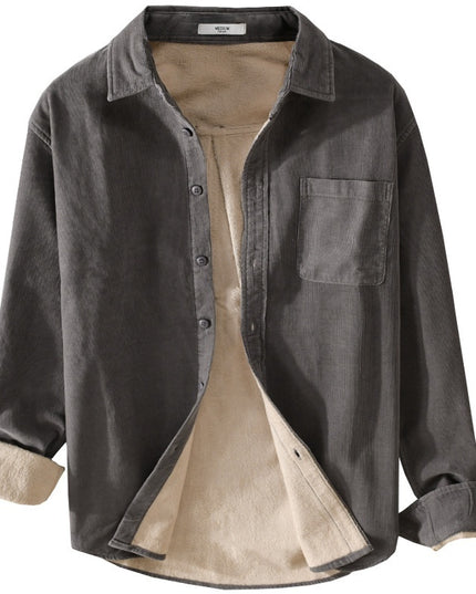 Cotton Corduroy Thick Warm Long Sleeves Shirt