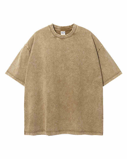 Retro Cotton Batik Distressed Loose Vintage Short-sleeved T-shirt