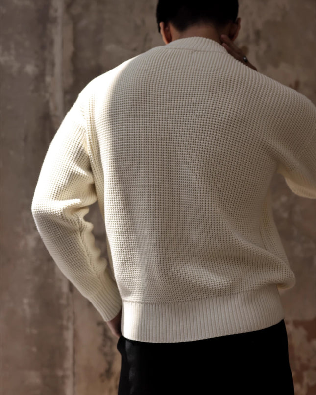 Thickened Half-high Collar Sweater Men's Cotton Thick