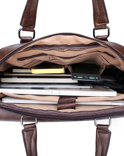 Large Capacity Computer Bag | Shoulder Bag, Synthetic Leather