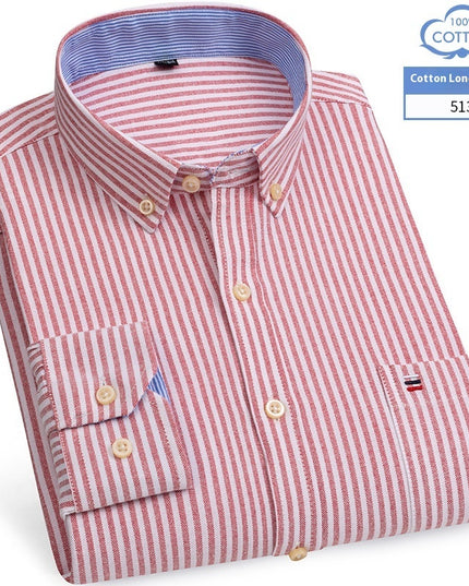Men's Long-sleeved Cotton Shirt Business Casual Slim-fitting Shirt