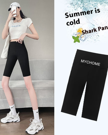Women's Five-point Shark Pants High Waist Hip Lift