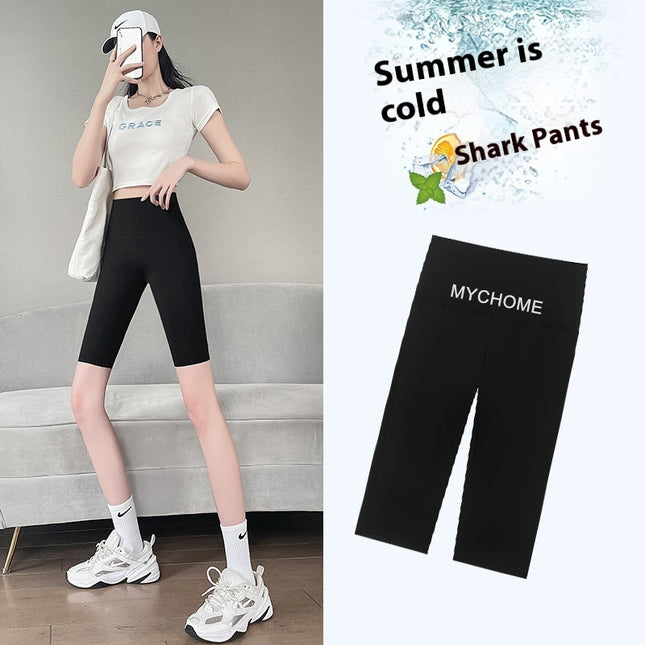 Women's Five-point Shark Pants High Waist Hip Lift
