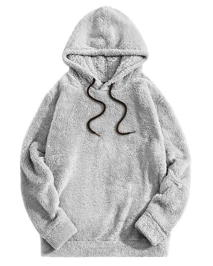 Autumn And Winter Thickening Double-sided Velvet Casual Loose Long-sleeved Hooded Sweater