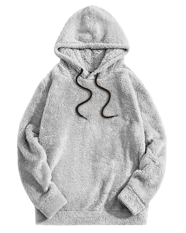 Autumn And Winter Thickening Double-sided Velvet Casual Loose Long-sleeved Hooded Sweater