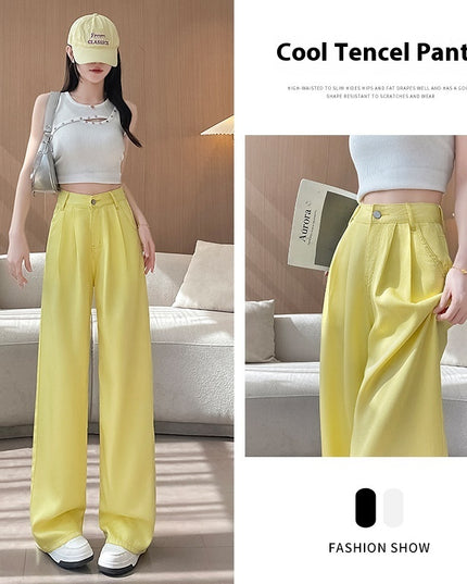 Women's Thin American-style Yellow Jeans