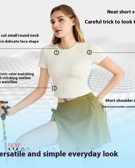 Yoga Clothing Top Women's Sports Short-sleeved T-shirt
