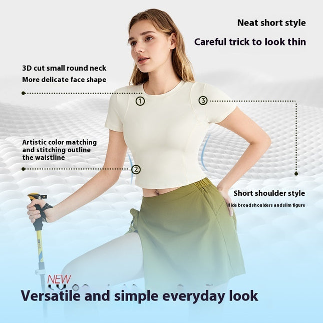 Yoga Clothing Top Women's Sports Short-sleeved T-shirt