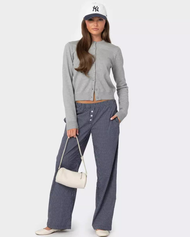 Autumn And Winter Women's Clothing Solid Color Buttons Cardigan Long Sleeve