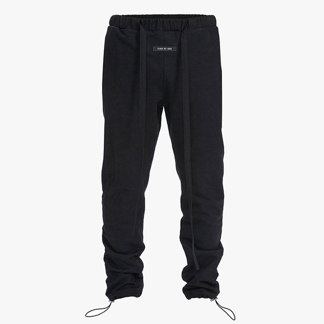 Bracelet streamer drawstring pure black men's sweatpants