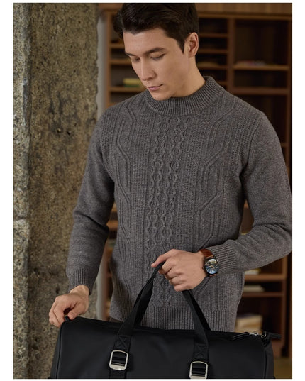 Business Casual Texture Jacquard Sweater