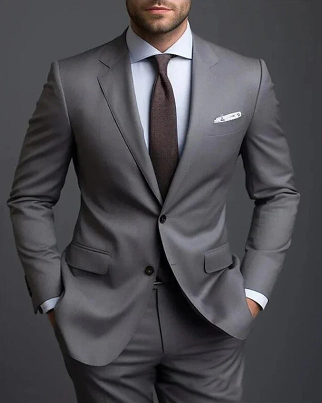 Business Casual Men's Fashion Suit Two-piece Suit