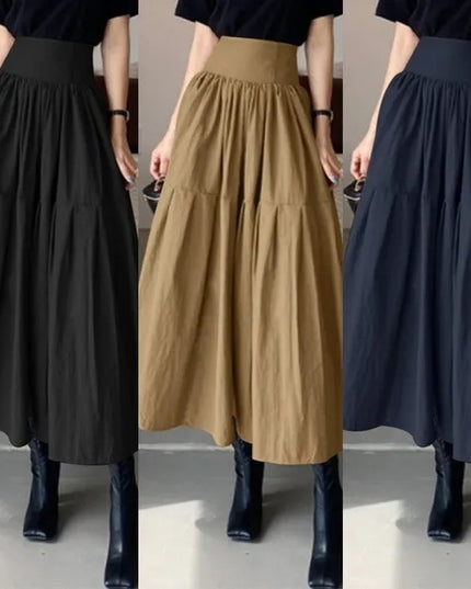 Women's Elastic Waist Fashion Pleated Loose Dress