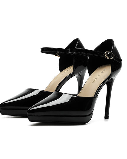 Pointed-toe Waterproof Platform Hollow 10 5cm Women's High Heels