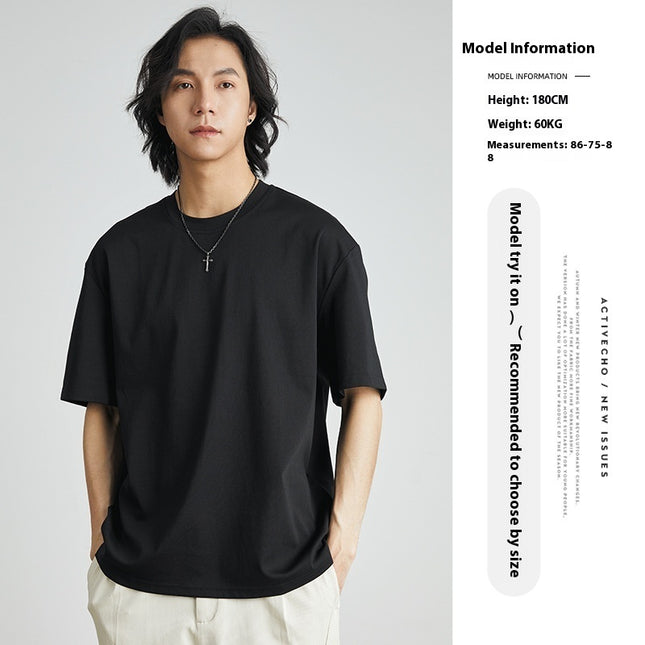 Cool Solid Color Inner Wear Round Neck Bottoming Shirt
