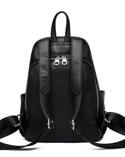 Anti-theft Female Head Layer Cowhide College Outdoor Leisure Travel Backpack